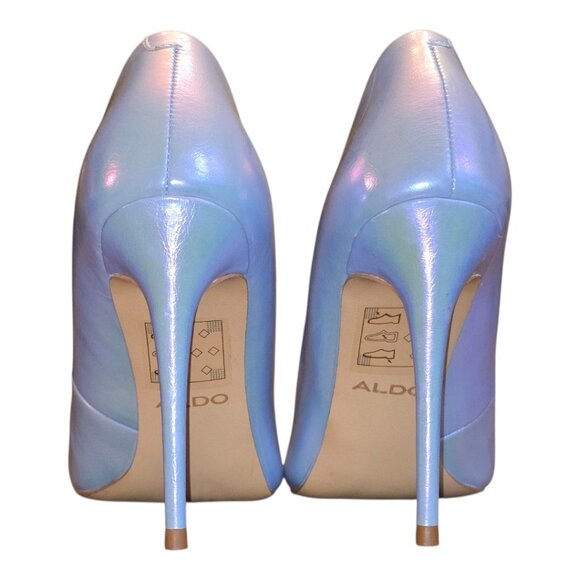 ALDO Stressy Powder Blue Iridescent Stiletto sz 6 - Picture 6 of 11